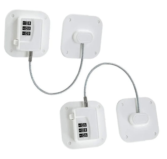 KiddySafe SafeGuard Pro Child Safety Door Lock  | Cabinet Restrictor Cable | Number Lock for Cupboards, Drawers, Fridge, Wardrobe-KiddySafe Store