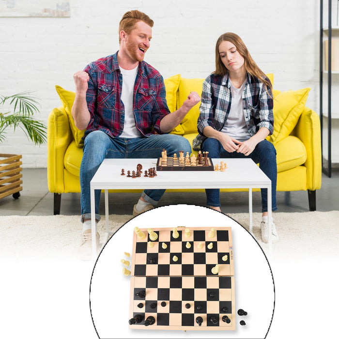 Folding Wooden Chess Board | Classic Strategy Game for All Ages