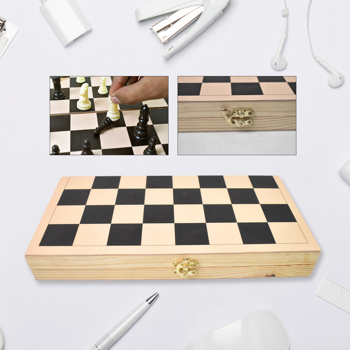 Folding Wooden Chess Board | Classic Strategy Game for All Ages