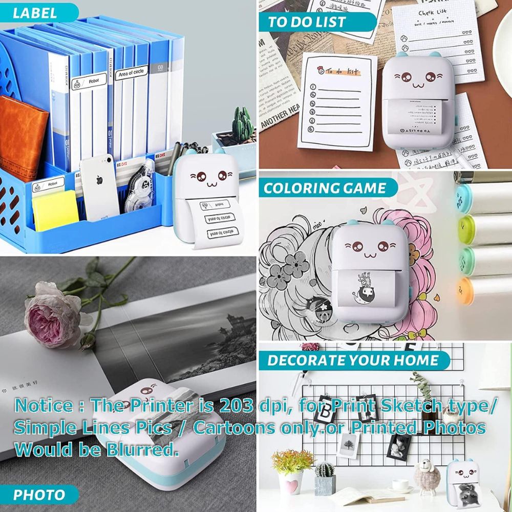 Mini Bluetooth Portable Printer | For Kids Fun projects - Unleash their Creativity