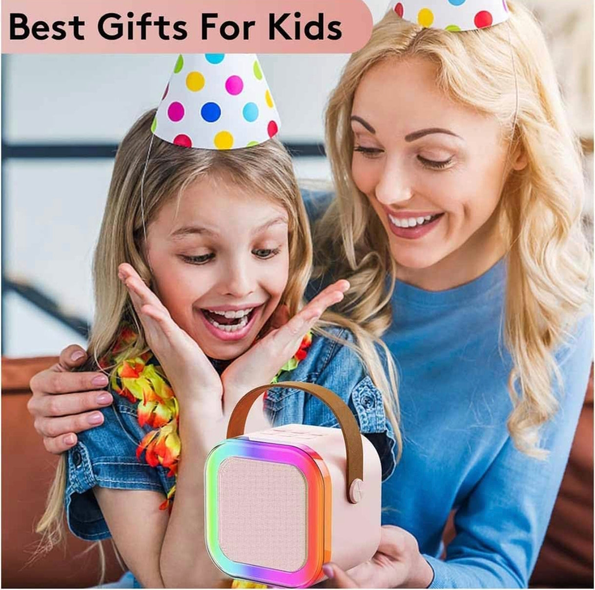 Kids Fun-Time Bluetooth Karaoke Machine | 6 Cool Voice Effects & Rechargeable