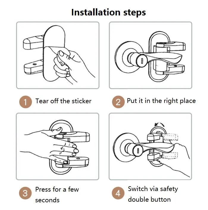 Baby Door Safety - Lever Lock (Pack of 2)