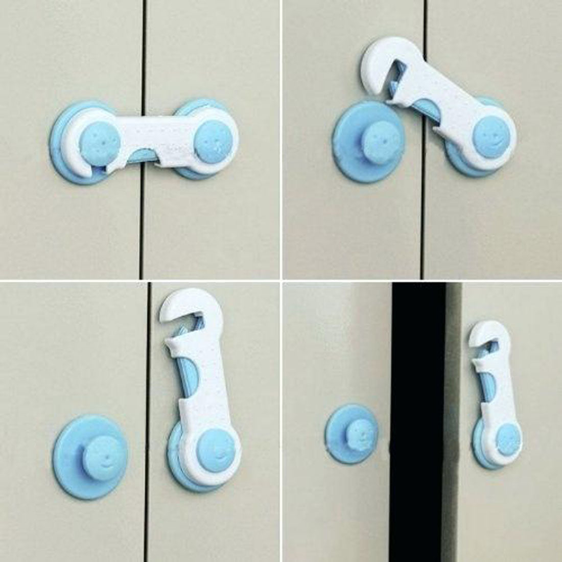 KiddySafe Baby Safety Locks | Lock for Drawers, Cabinet, Fridge (Pack of 4)-KiddySafe Store