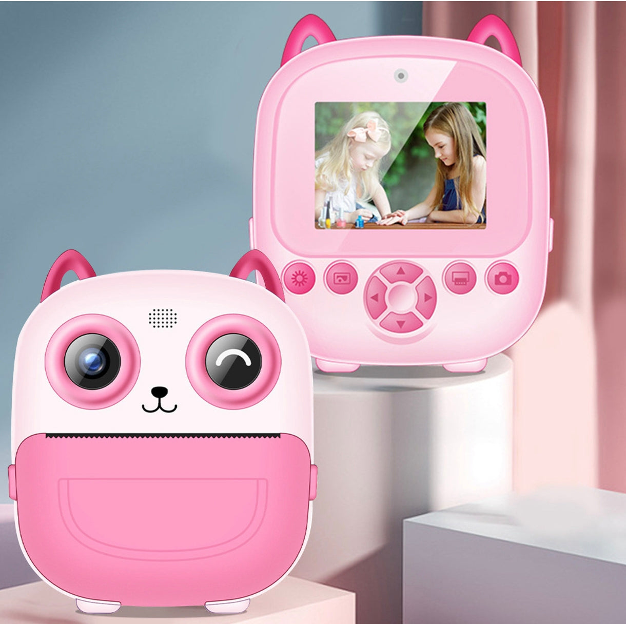 KS5 HD Mini Kids Camera with Zero Ink Thermal Photo Printer | Print from Camera & Phone App